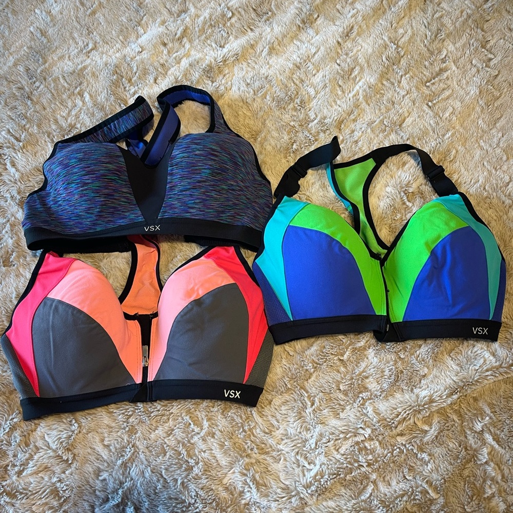 VSX Women's Vibrant Sports Bras Collection 34C - All Three Sold as Bundle